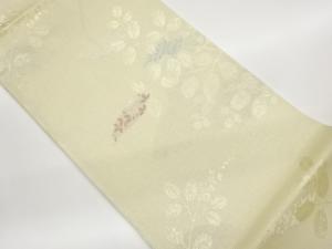 紗 萩模様織出し袋帯